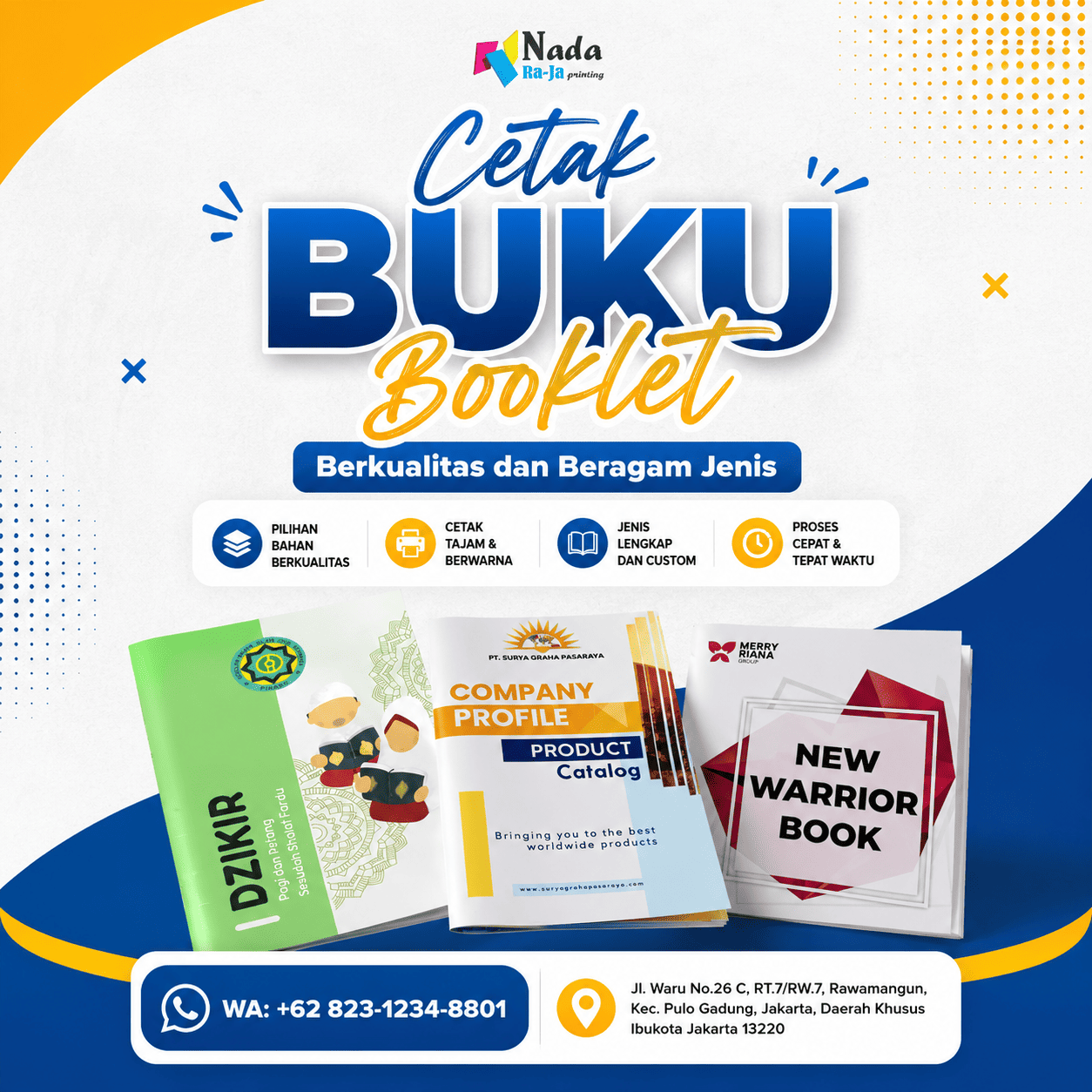 Cetak Buku Booklet Jahit Katak Tengah di rawamangun jakata Timur